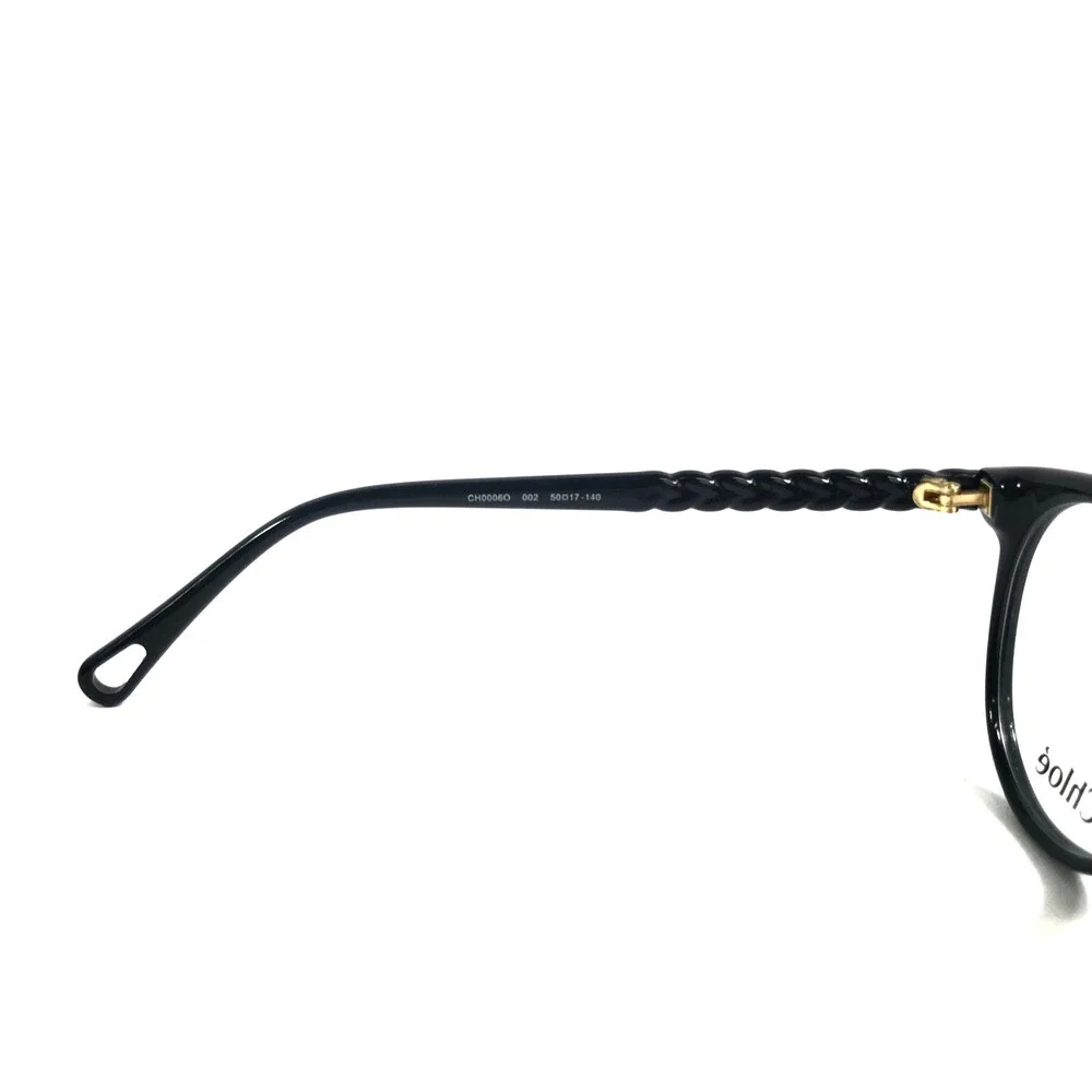 Chloe Petite Eyeglasses Frames CH0006O 002 Shiny Polished Navy Blue 50-17-140